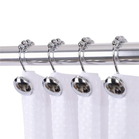 Utopia Alley Utopia Alley HK6SS Beatrice Shower Curtain Hooks for Bathroom Shower Rods Curtains; Set of 12 - Chrome HK6SS